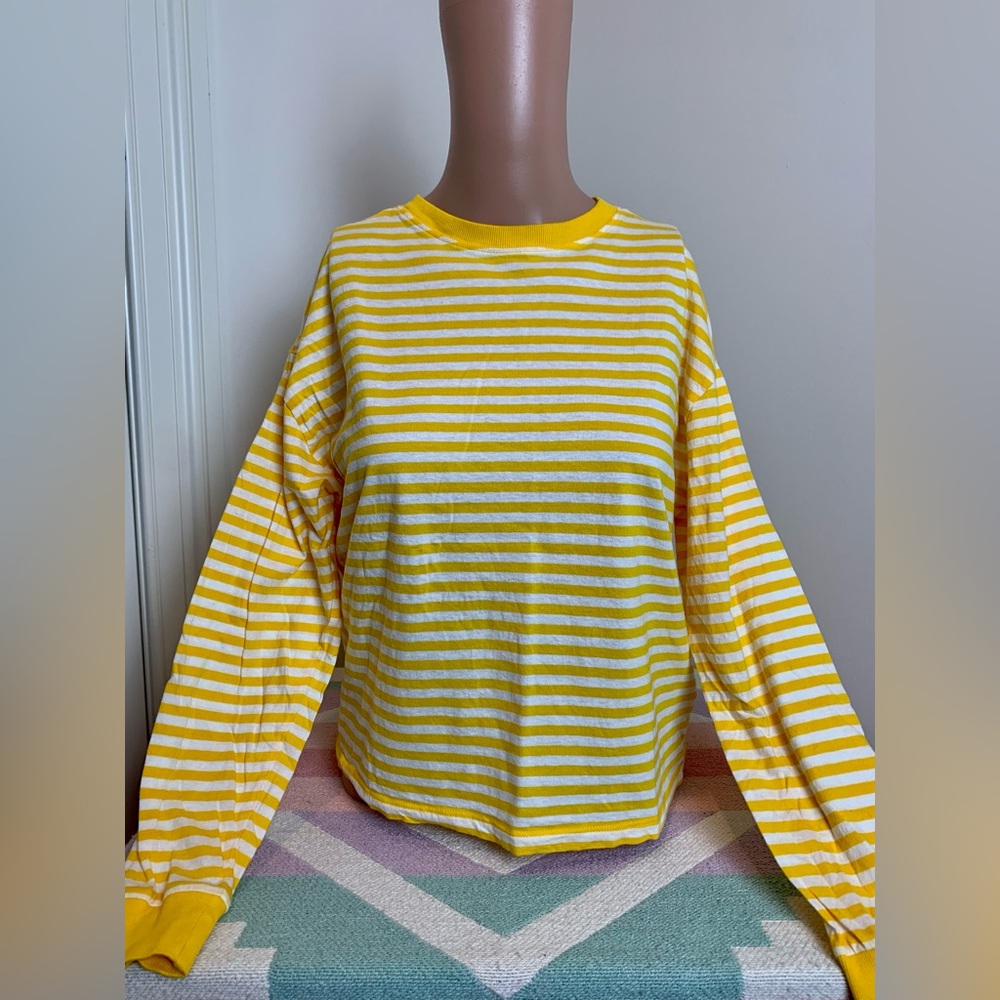 H&M striped crop tee